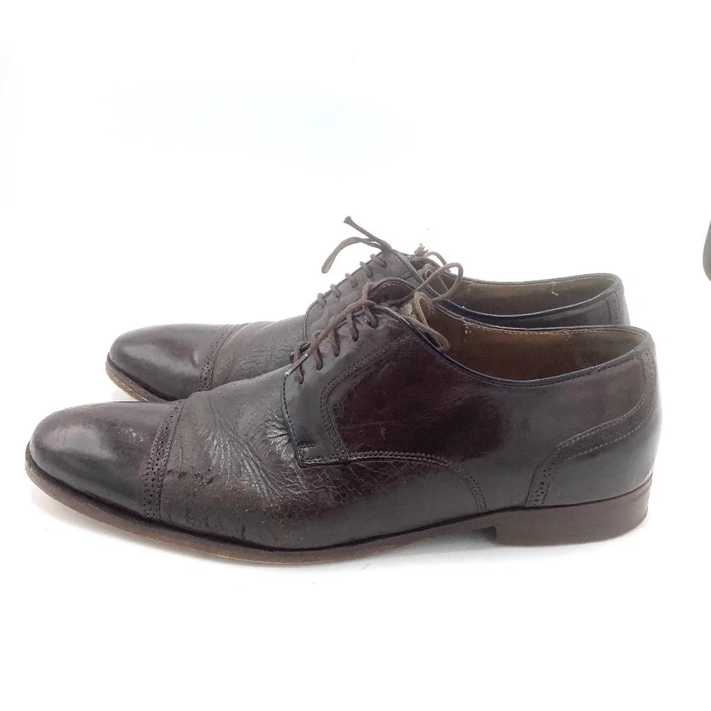 Mezlan‎ Mens Leather Brogue Cap Toe Oxfords Shoe Orbison Espresso Brown S…